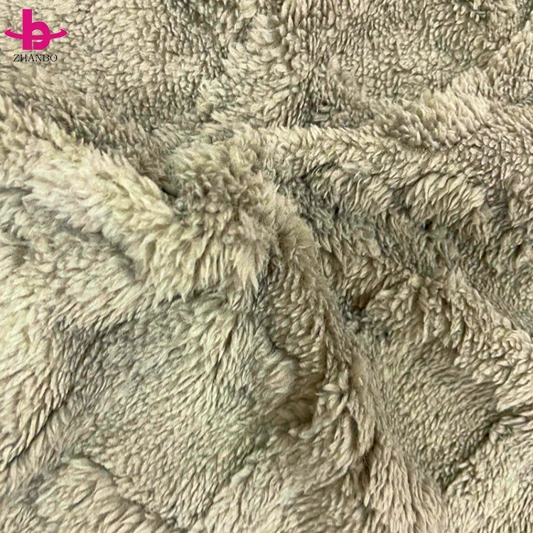  Прямая Заводская поставка шерпа 3D жаккардовая плюшевая флисовая ткань OME двухсторонняя теплая