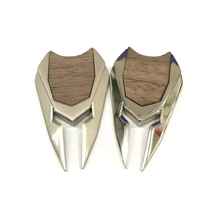 Low Price High Quality Half Shield Shape Metal Golf Divot Tool Custom Logo Laser