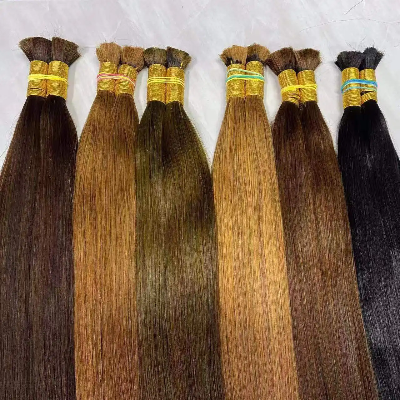 Different Colors Wholesale Hair Bundles Double Drawn Full Cuticle Aligned Raw Virgin Human Hair Extension Cabelo