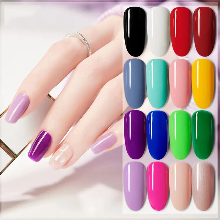 
Good Price polishes professional good adhesion soak semipermanent uv gel polish set with color chart 