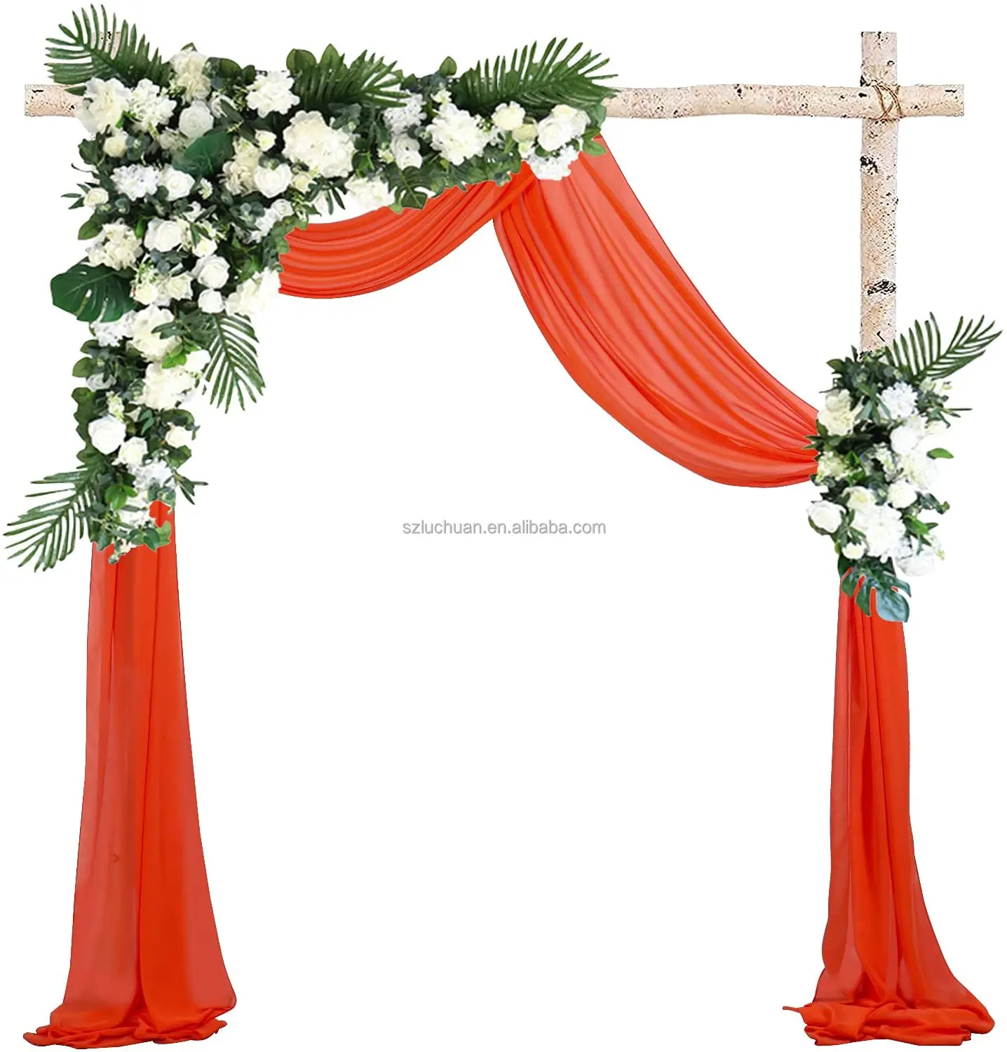 Sky Blue Chiffon Church Curtains Backdrop Decoration Church Curtains Backdrop Decoration Wedding Arch Backdrop