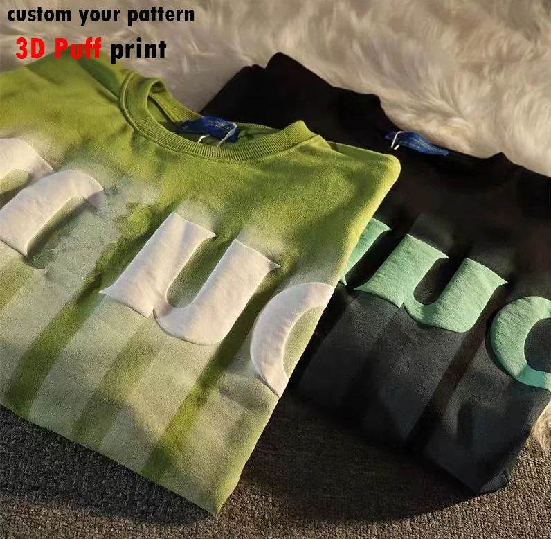 custom y2k t shirt puff specifications golden supplier men t shirt 3d oem shirt puff print