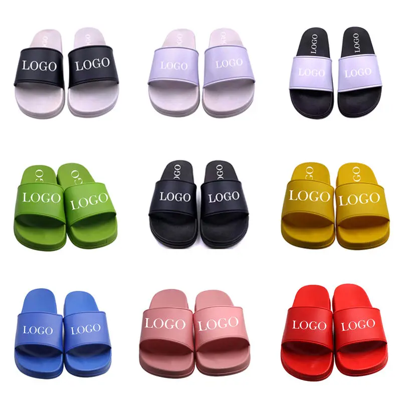 High Quality 2022 Summer Indoor Outdoor Unisex Different Colors Pvc Custom Logo Slides Slippers Men Slippers Luxury Slippers