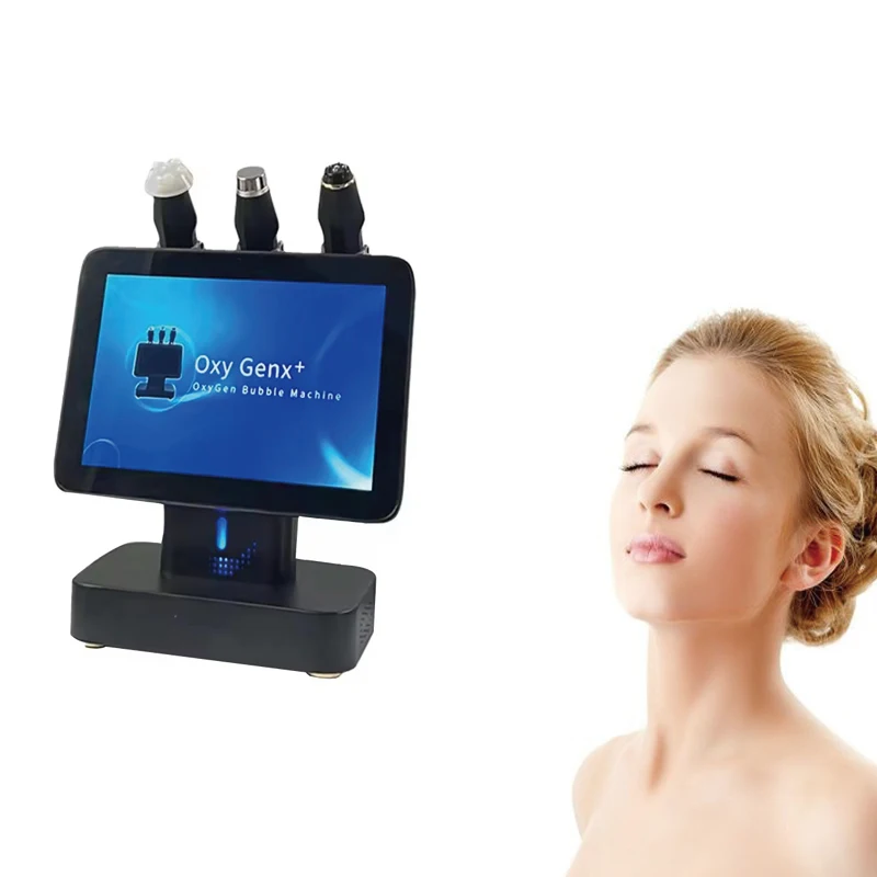 Wholesales oxygen bubble facial cleaning skin tightening with 3 handles water oxygen skin care facial beauty instrument