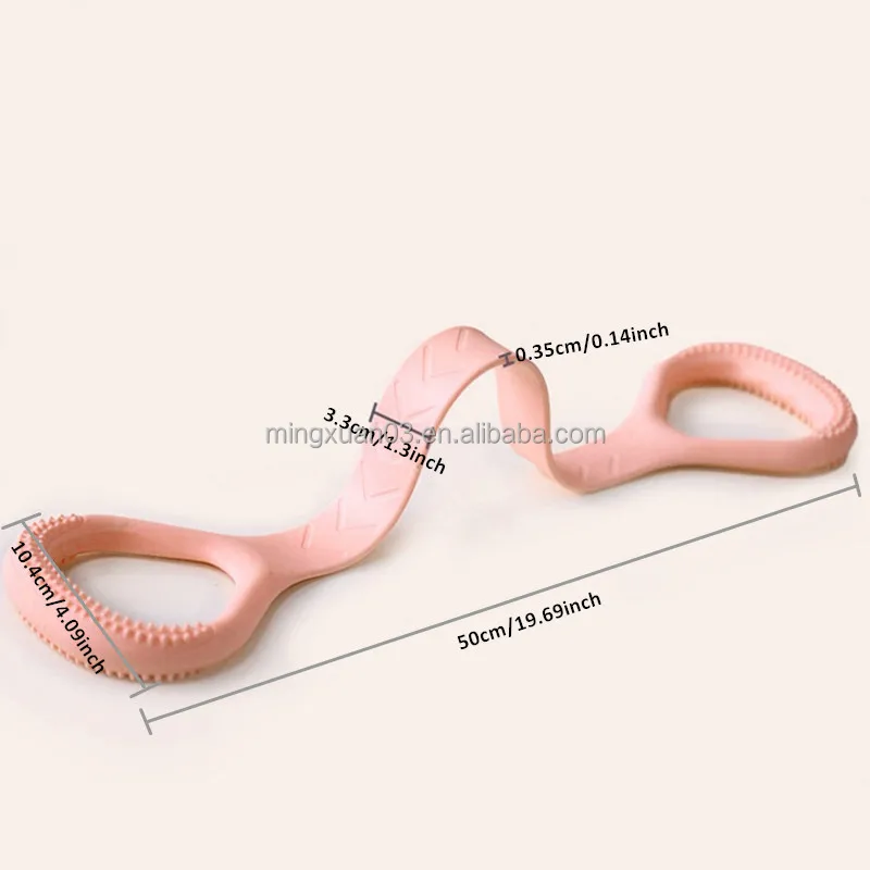 8-Figure Silicone Resistance Band, Arm Back Shoulder Exercise Elastic Rope, Yoga Stretching Fitness Band for Back Stretching