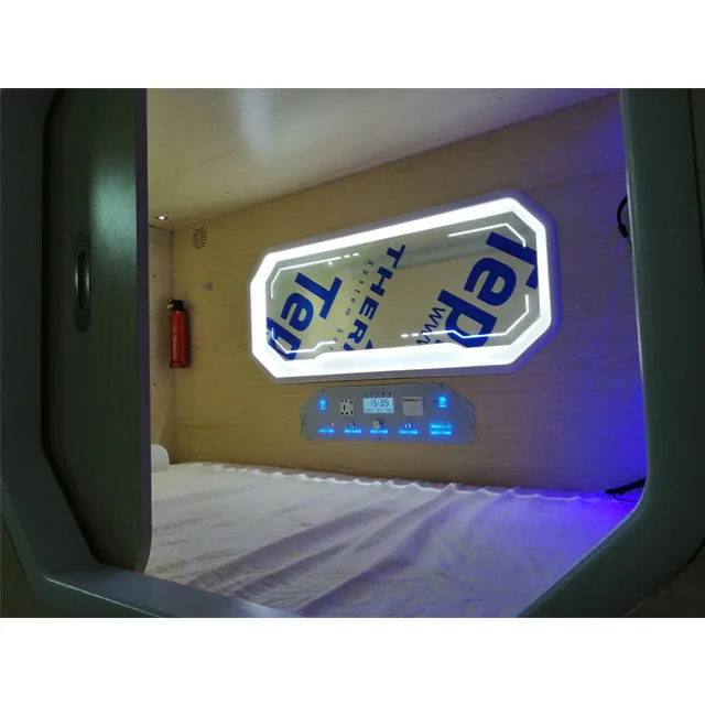 High Quality Wooden Single Soundproof Fireproof Capsule Container Hotel Capsule Hotel Bed Sleep Pod Sleeping Box