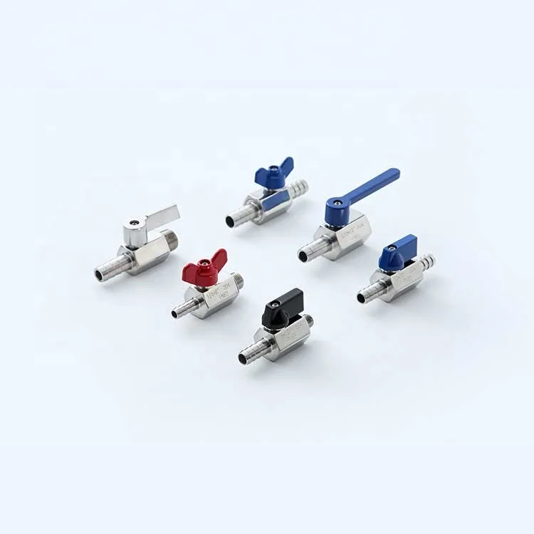 High Quality 304 Stainless Steel Mini Pagoda Ball Valve Ball Valve Double Head Pagoda Bamboo Leather Connection