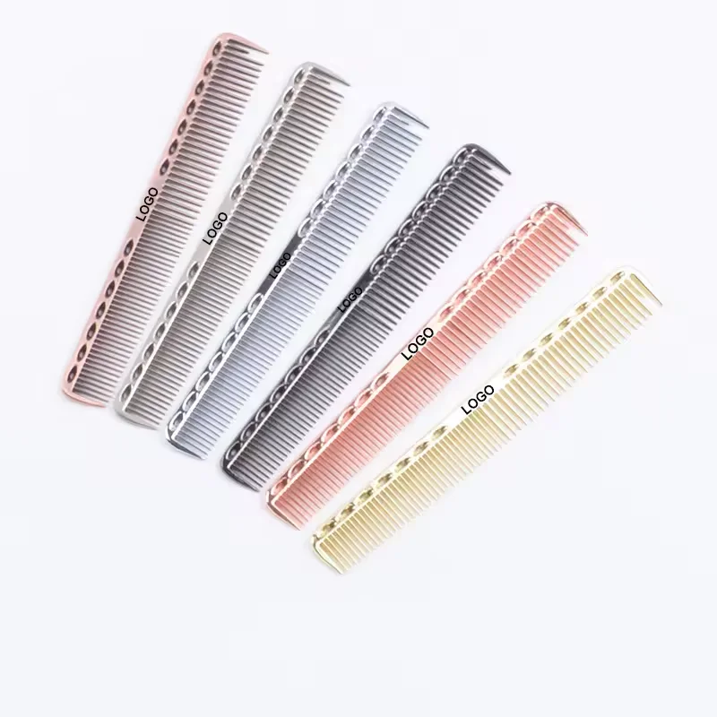 Long and Short Heat Resistant Salon Barber Aluminum Metal Hairdressing Haircut Comb For Hair Styling