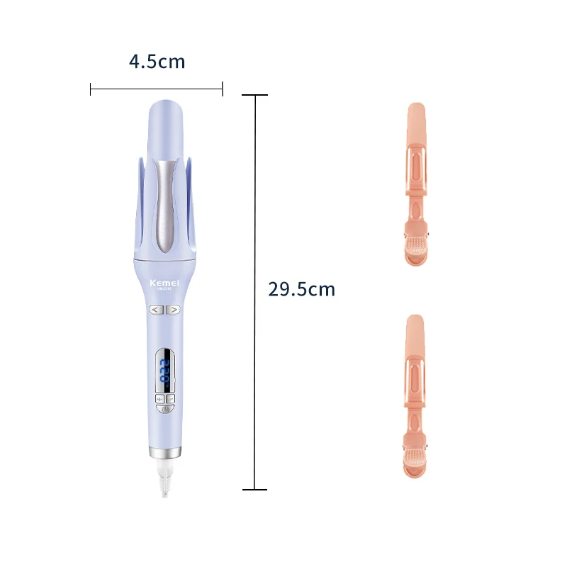 KEMEI Lcd Display Automatic Hair Curler Temperature regulation km-2063 Automatic Electric Wand Ceramic Hair Curler