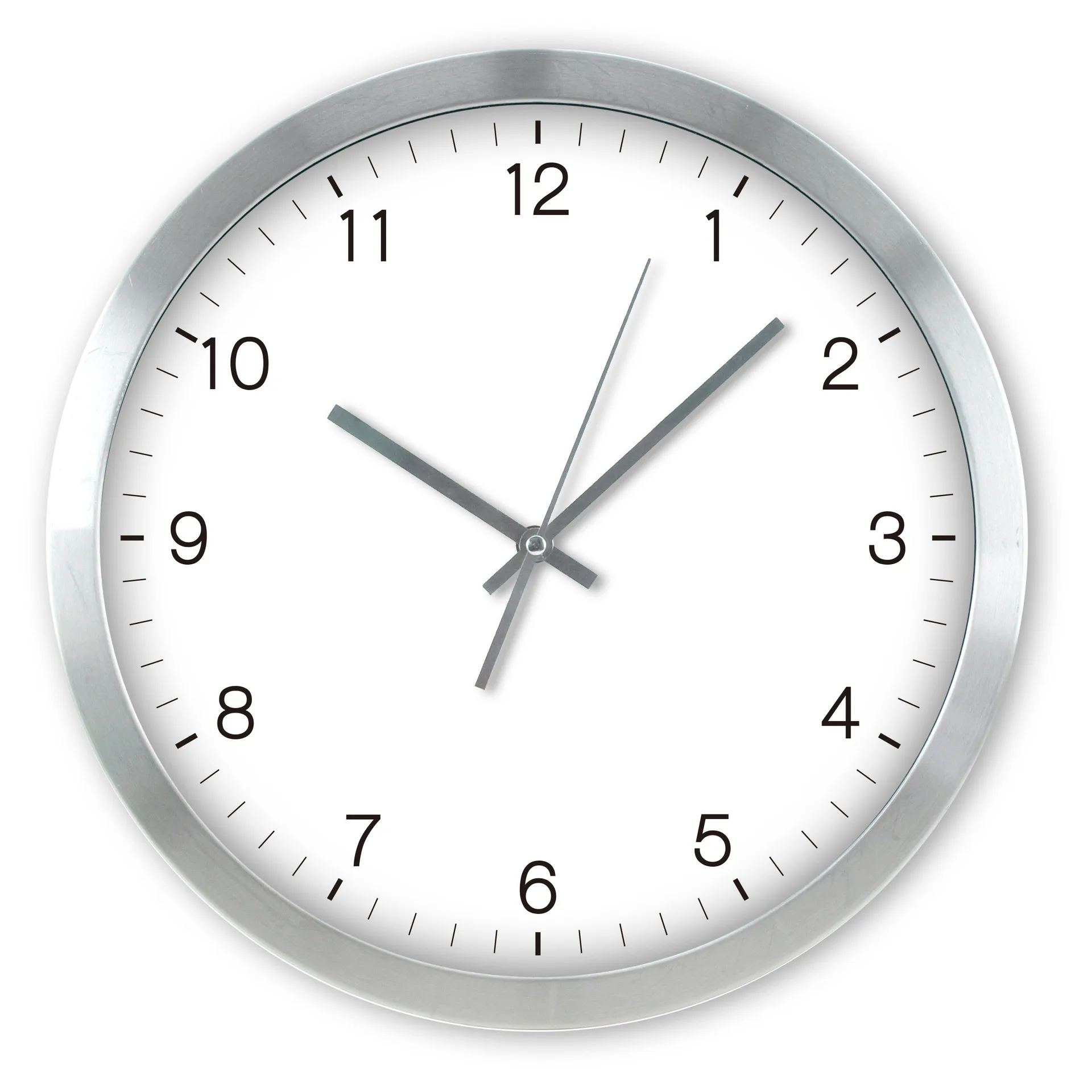 Metal stainless steel creative fashion living room aluminum wall clock clock watch wholesale aluminum clock 14 inch 35CM