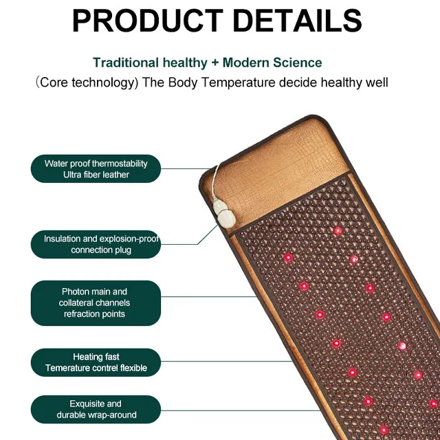 Tourmaline photon therapy heating mattresses far infrared health massage pemf Physiotherapy mat wholesale