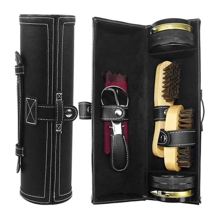 Personalized shoe care kit and  travel man polish kit for cleaning