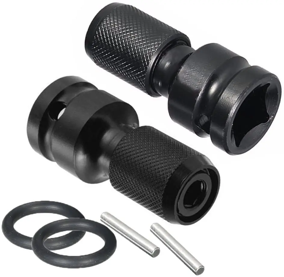 Quick Release 1/2-Inch Square Drive to 1/4-Inch Hex Female Socket Adapter Converter Chuck for Impact and Ratchet Wrenches