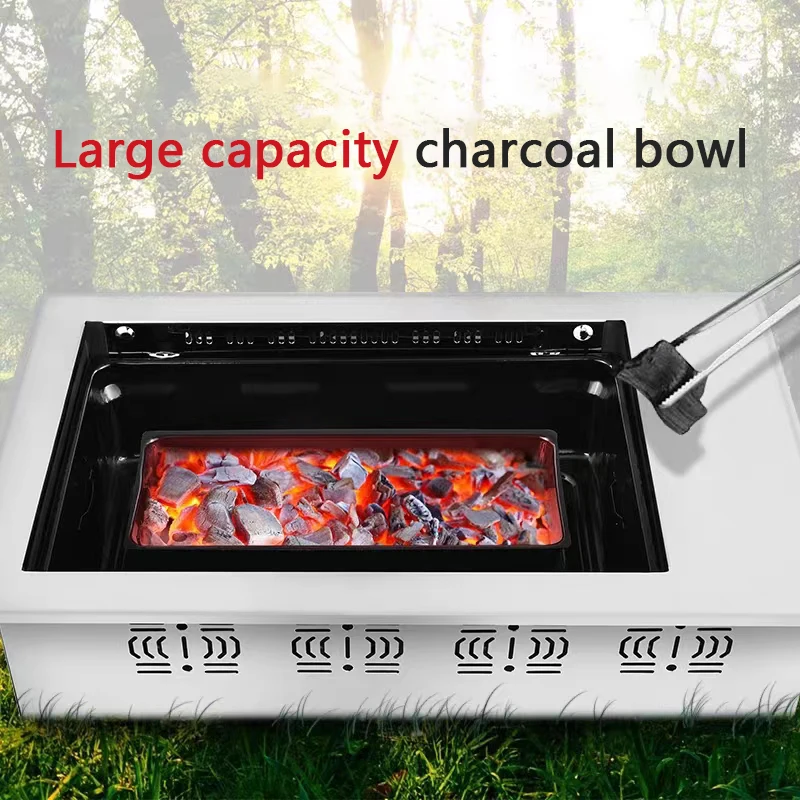 Long Service Life Restaurant Smokeless Round Barbecue Tool Stainless Steel Korean BBQ Grill