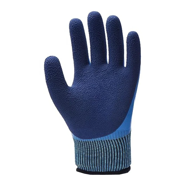 Waterproof Work Gloves Luvas Guantes, 15 Gauge Latex smooth Latex micro foam double coated GRS Gloves