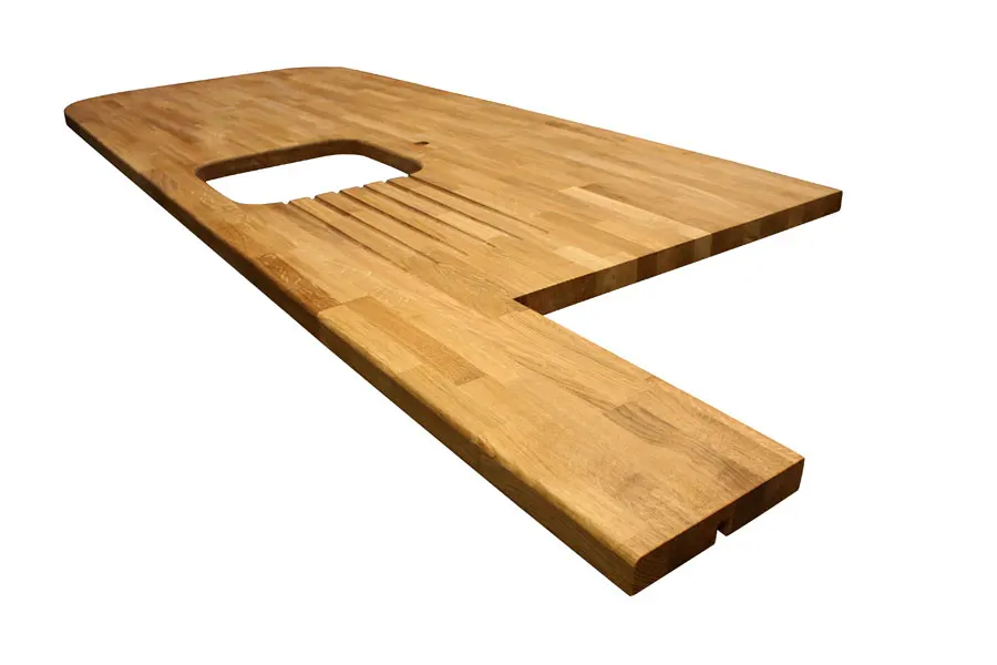 Solid finger joint oak wood kitchen countertops vanity