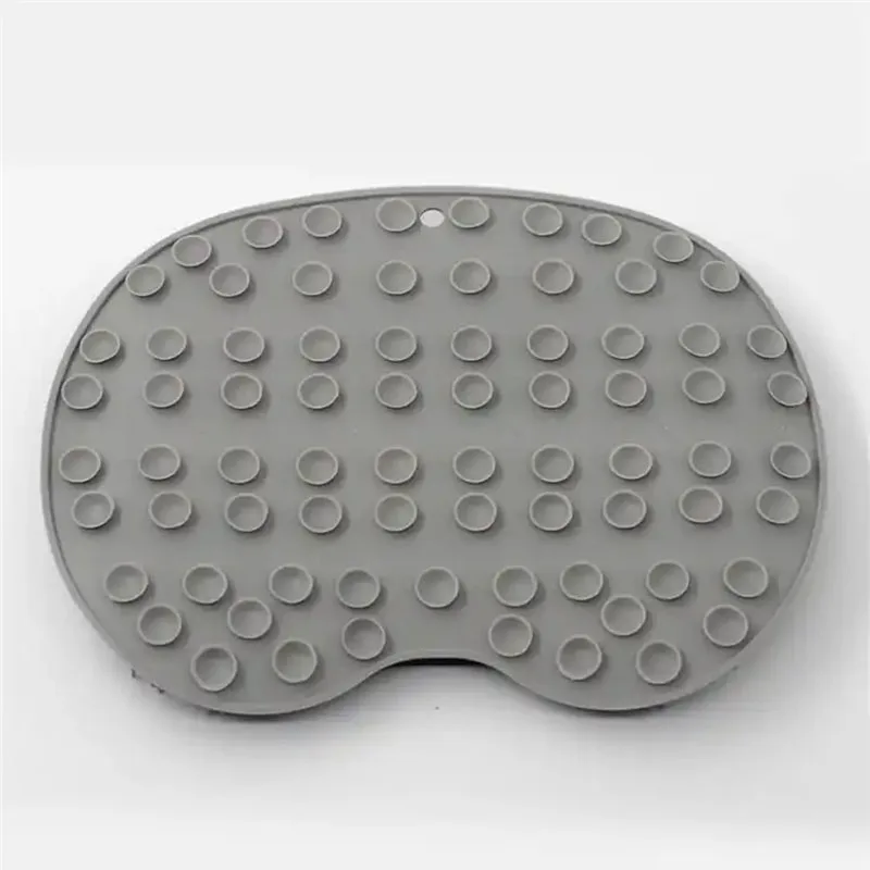 Hot sale bath supplies non slip foot scrubber shower bathroom mat Silicone bath massage mat scrub mat