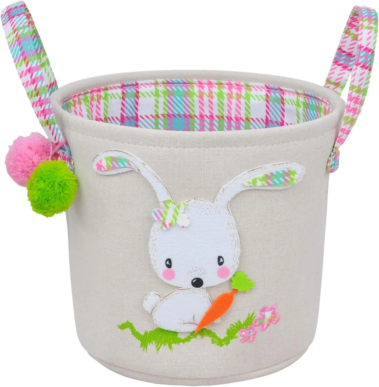 Foldable Easter Buckets Easter Home Decor Cute Basket Storage Easter Bunny Basket