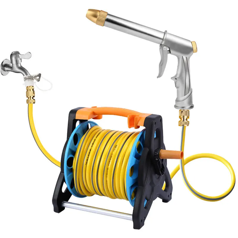 2024 New Arrive Portable Garden Hose Reel Plastic Hose Reel Rack For Watering Irrigation