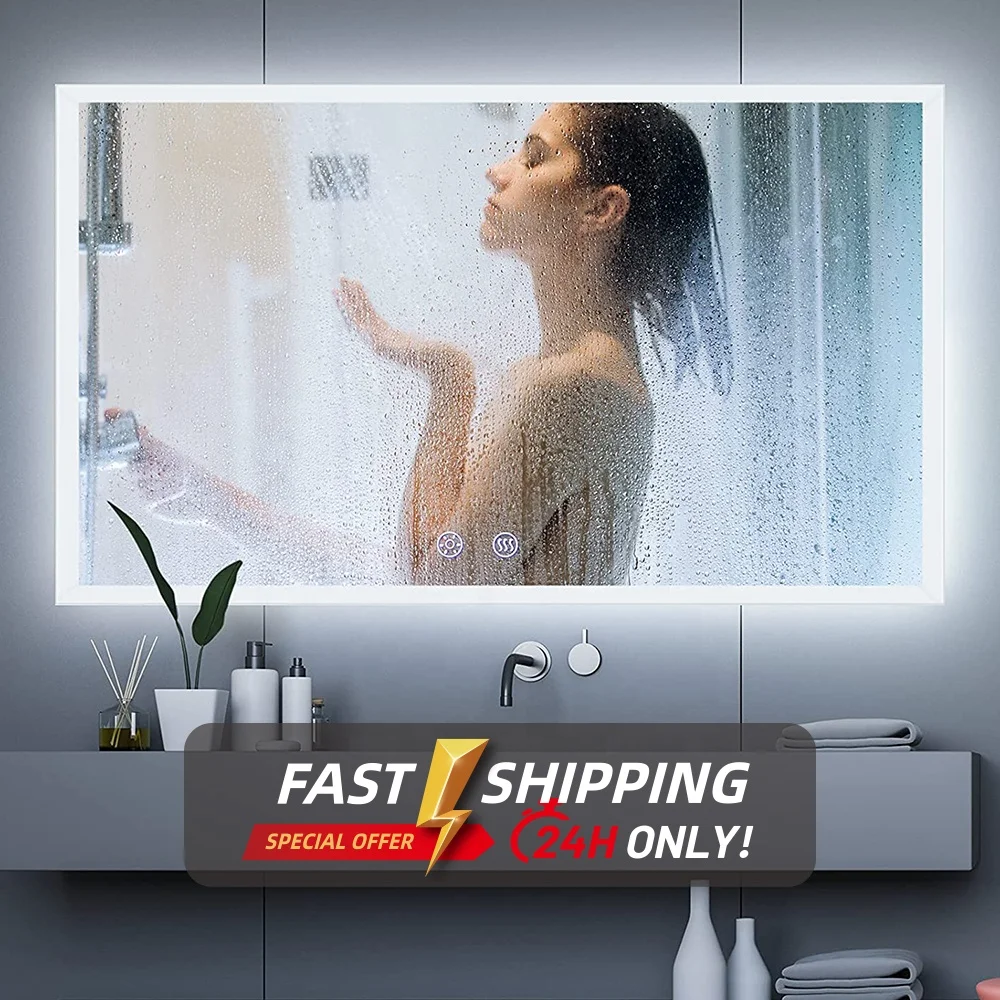 Goodway 38x28 дюймов, салонная станция со светодиодным зеркалом, частная этикетка, светодиодное ручное зеркало, мини вентилятор, светодиодное зеркало