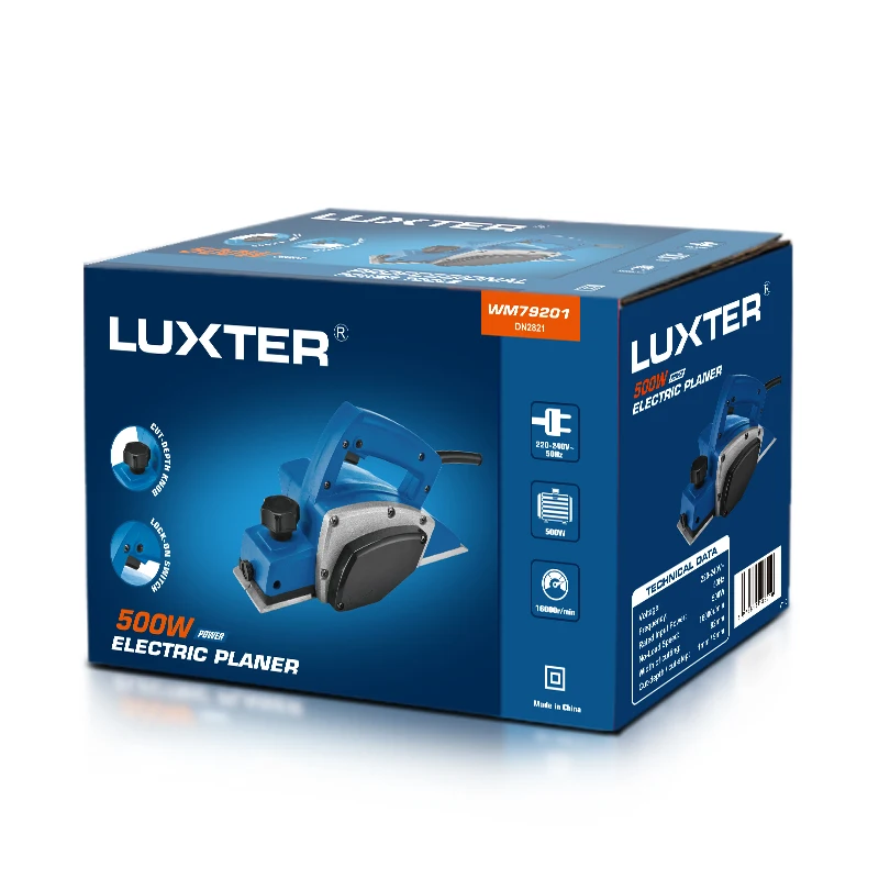 Electric tool Garden tools Adjustable cutting depth Eletirc planer Planed wood with smooth surface