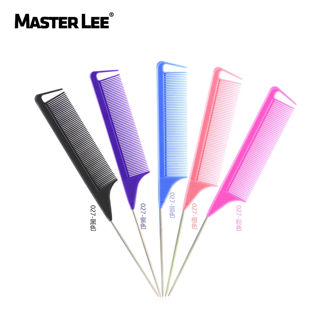 Masterlee пользовательский разделение пластиковая Антистатическая расческа термостойкая крысиный хвост расческа для волос розовые расчески