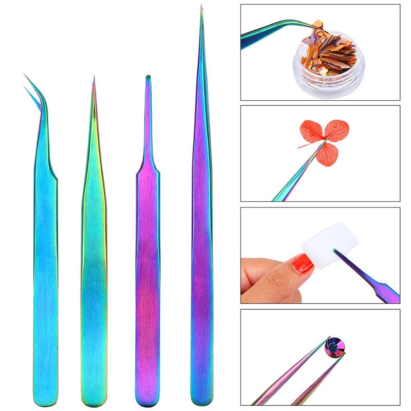 Wholesale Beauty Tools Anti-static Clip Symphony Stainless Steel Tweezers Nail Tools Diamond Clip