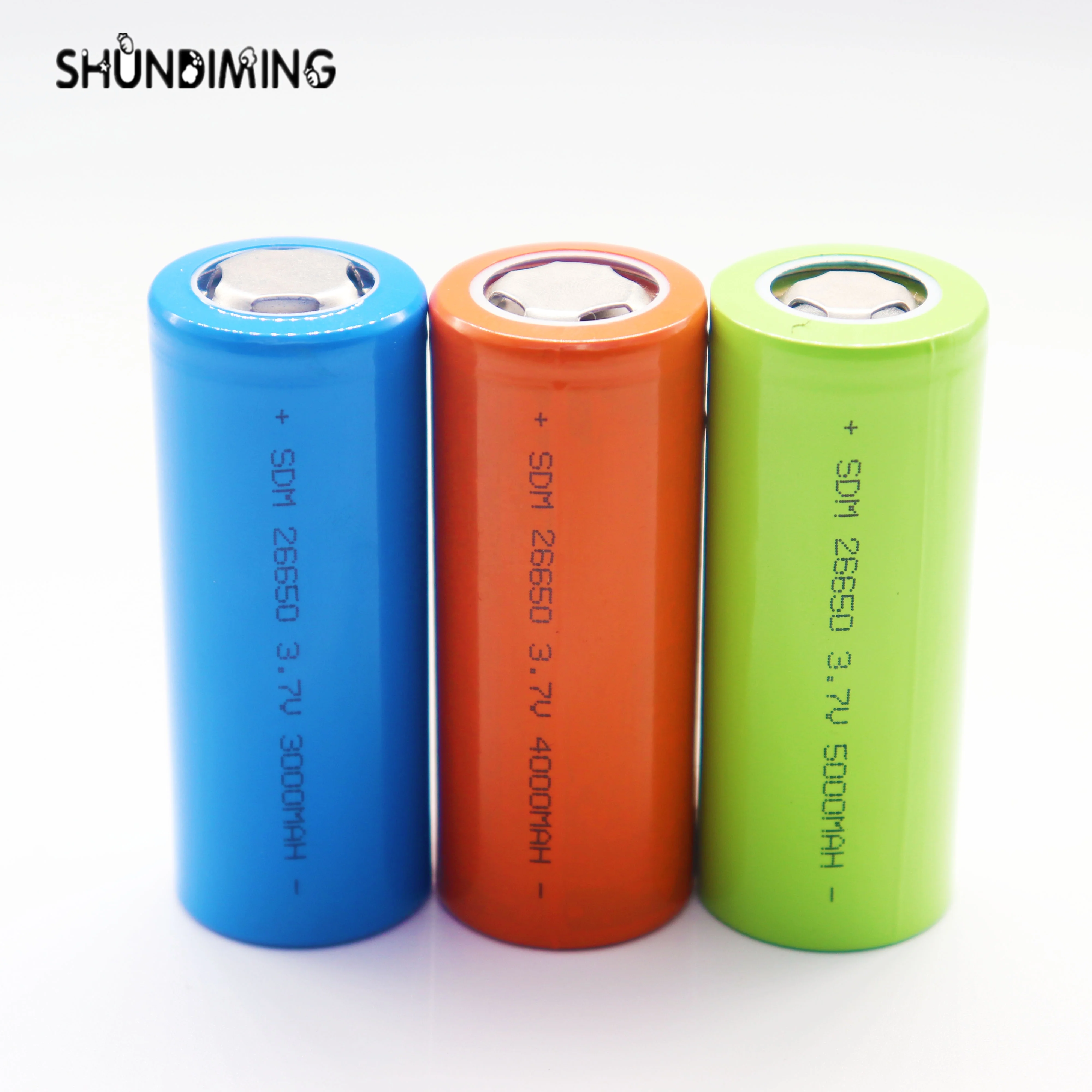 High power electrical battery factory deep cycle life 2000 time 3.7v 26650 battery for flashlight