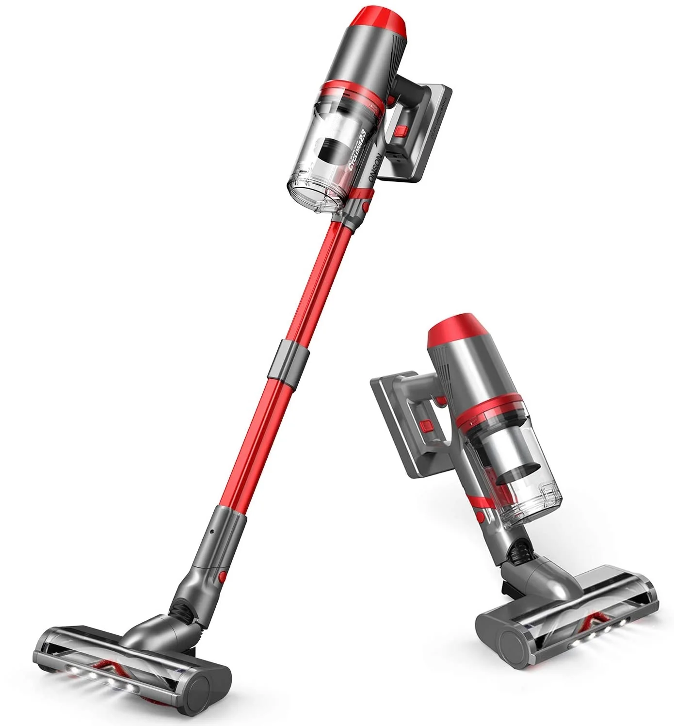 Onson Heavy Duty ручки и ручки Vac легкий Циклон Аккумуляторный мощный цифровой мотор для пылесоса