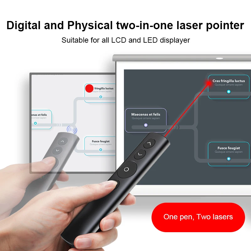 Digital laser  Physical laser multi-function smart PowerPoint PPT Presentation pointer