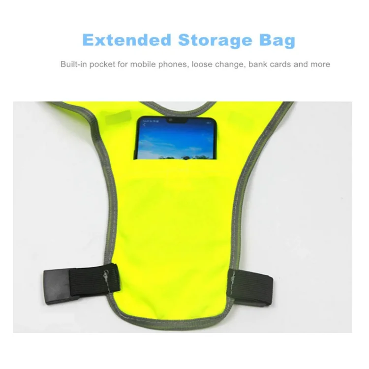 Регулируемый спортивный светоотражающий жилет для бега или езды на велосипеде, с карманом, для взрослых и детей, защитное снаряжение для бега, прогулок