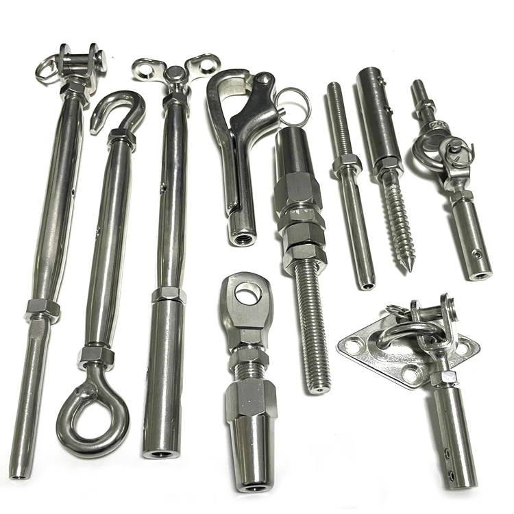 Custom stainless steel swageless terminals swage end hardware wire rope fitting