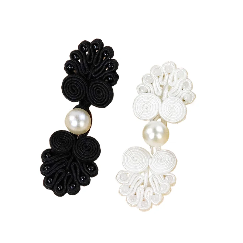 Cheongsam plate Chinese hand woven seven beads four round Hanfu coat cloak button garment accessories