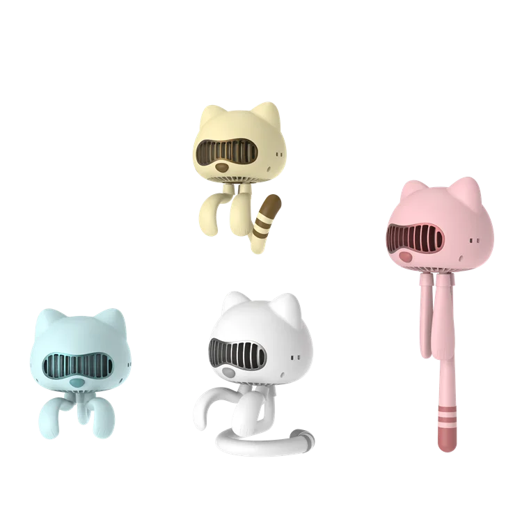 OEM  Factory Price Rechargeable 4000mA Battery Stroller Fan Cooling Lovely Hello Kitty Cat Style Fan For Child Baby