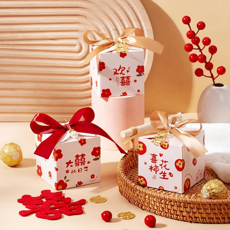 new arrival glossy foil paper container candy boxes gift wedding