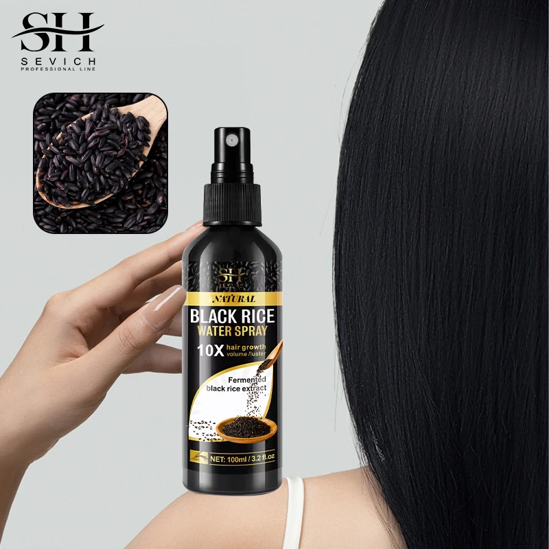 High-Quality Black Rice Water for Hair Growth Serum Leave in Hair Growth Spray for Longer, Thicker, Fuller Hair