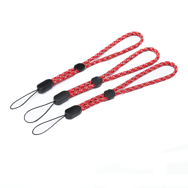 Manufacture Mix-color Adjustable Nylon Rope Strap For USB Short Mobile Phone Call Wrist Lanyard