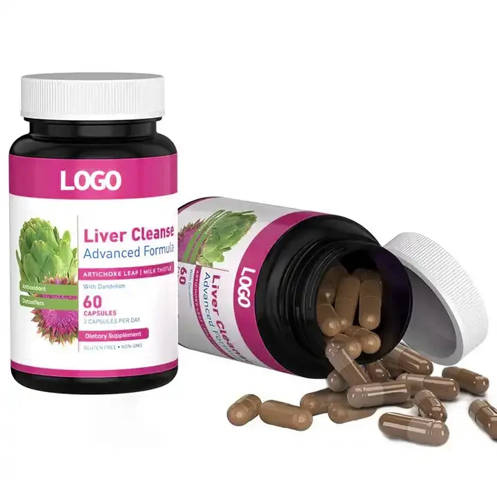 Hot Sale Custom iver Cleanse Detox Repair Formula  Milk Thistle  Berberine Ginger Beet Root  Dandelion Root Artichoke Extract