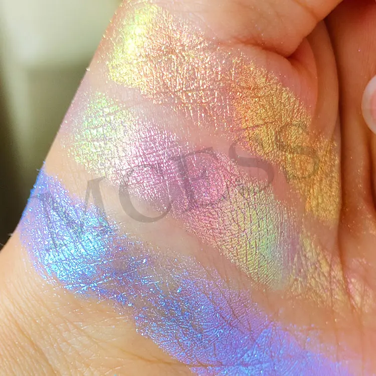 Brand MCESS FREE SAMPLES chameleon multichrome loose glittery eyeshadow lip gloss makeup cosmetics pigments
