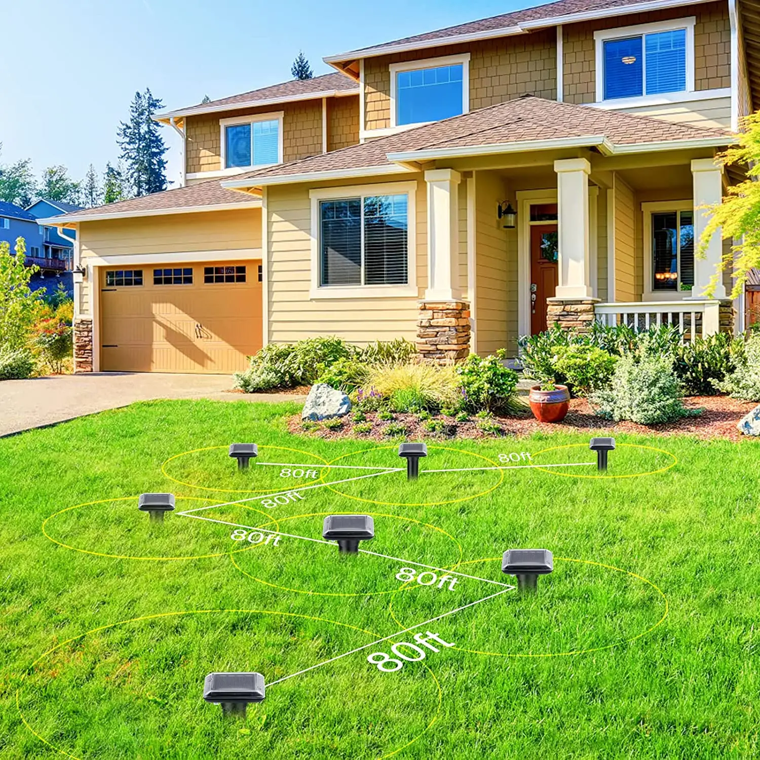 Saijinzek. AMZ Top 2/4/6packs 600sqm Solar Mole snake lamp