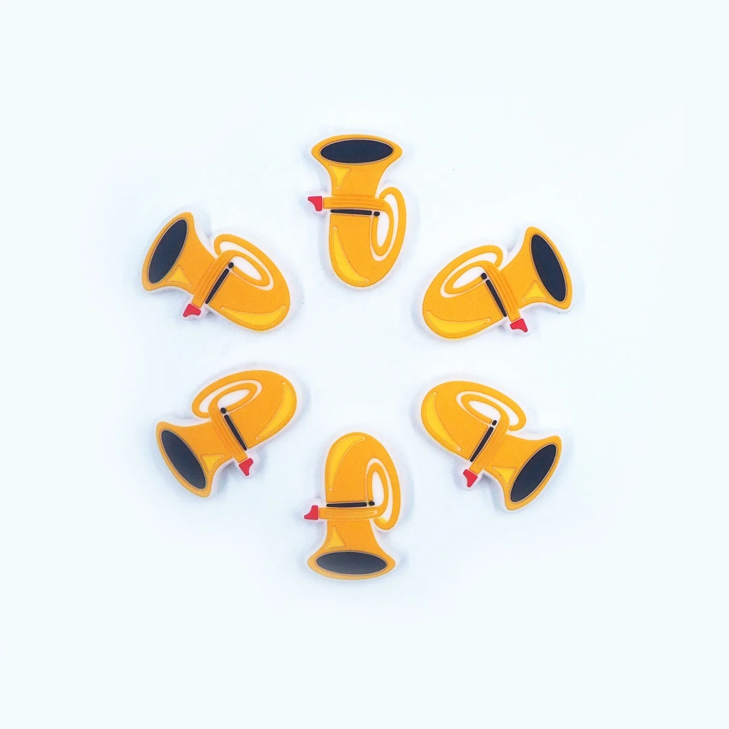 Wholesale BPA Free DIY Baby Pacifier Chain Baby Teeth Beads Chewing Toys Tuba Focal Silicone Charms For Pens