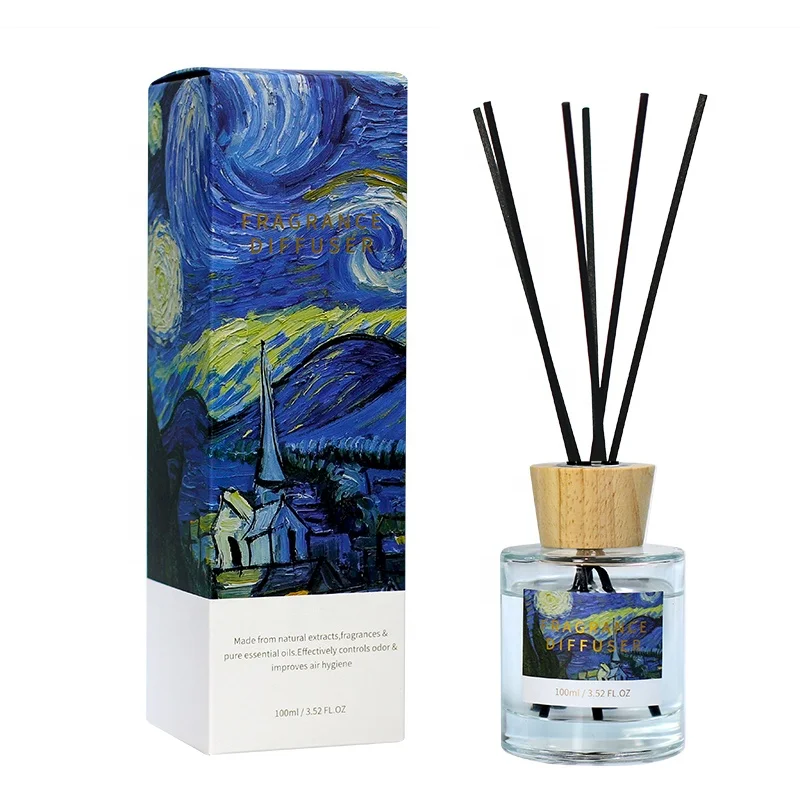 100ml Home decor accessories Romantic starry sky reed diffuser natural Citrus Bitter Wine aroma oil private label reed diffuser