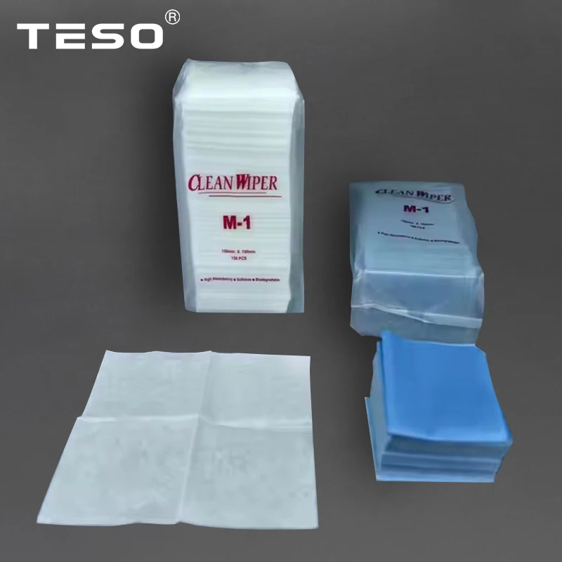 Disposable 25X25cm Lint Free Industrial Non-Woven Wipes Cleanroom Wiper M-3