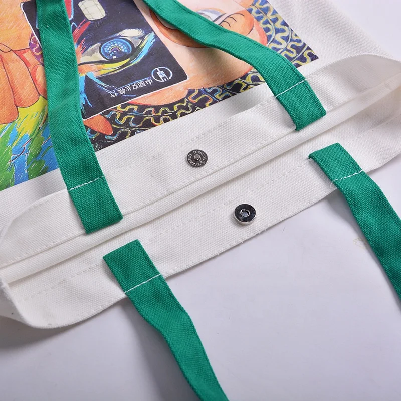 Wholesale Custom Printed customized recycle organic cotton canvas tote shopping bag with logo promotional supplier