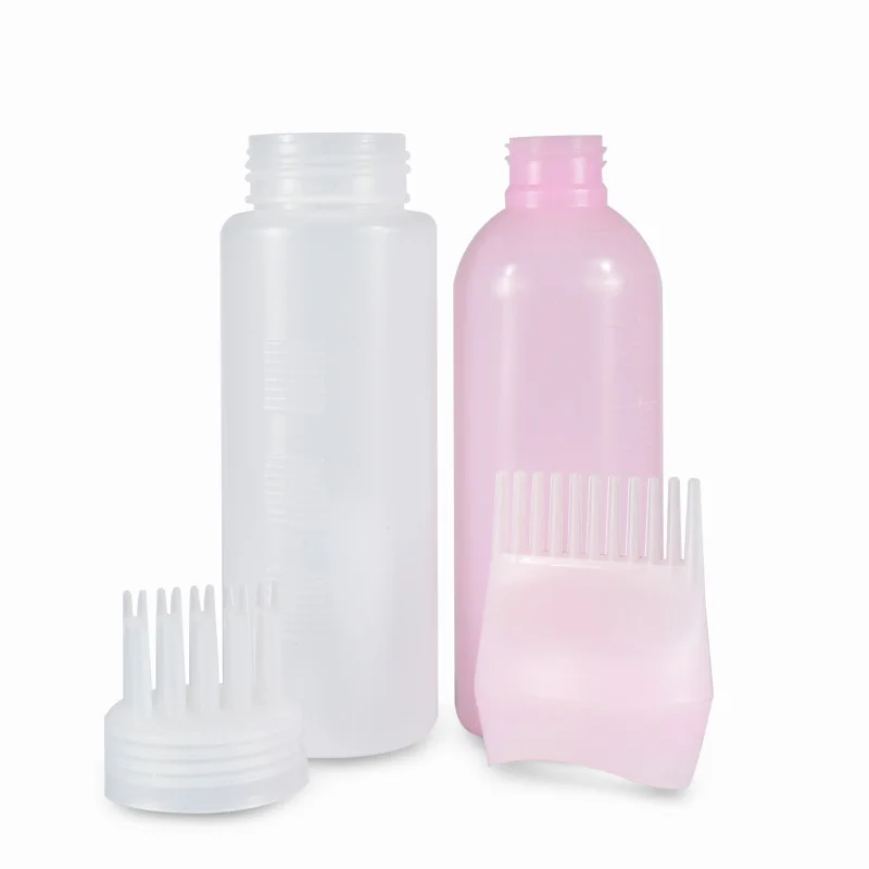 Beauty Salon 6oz 170ml Graduated Biodegradable Refillable Container Hair Dyeing Bottle For Hairdressing
