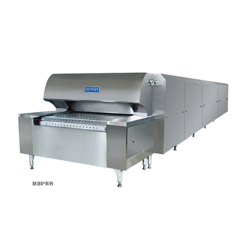 Factory Price Industrial Gas /Electric Bread Baking Machine Line High Degree Tunnel Oven With Steel Strip
