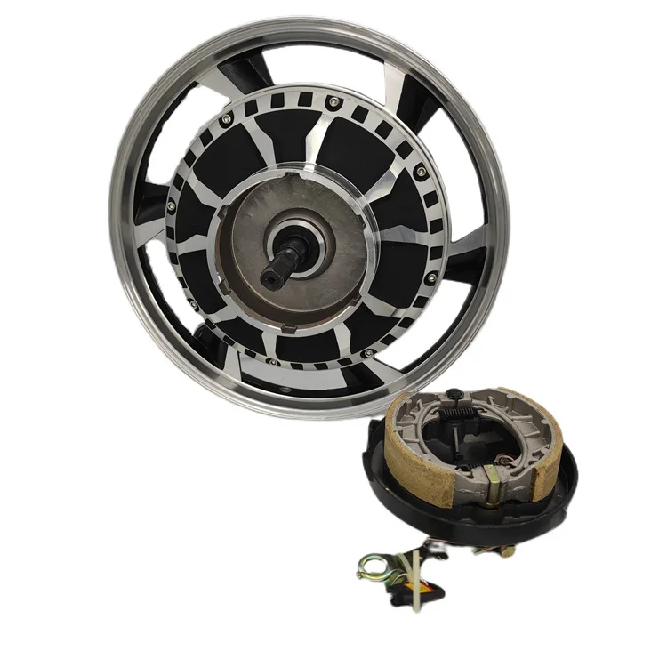 high power 16 inch 48V60V 1000W1500W brushless gearless hub motor drum brake with lock electric bicycle hub motor