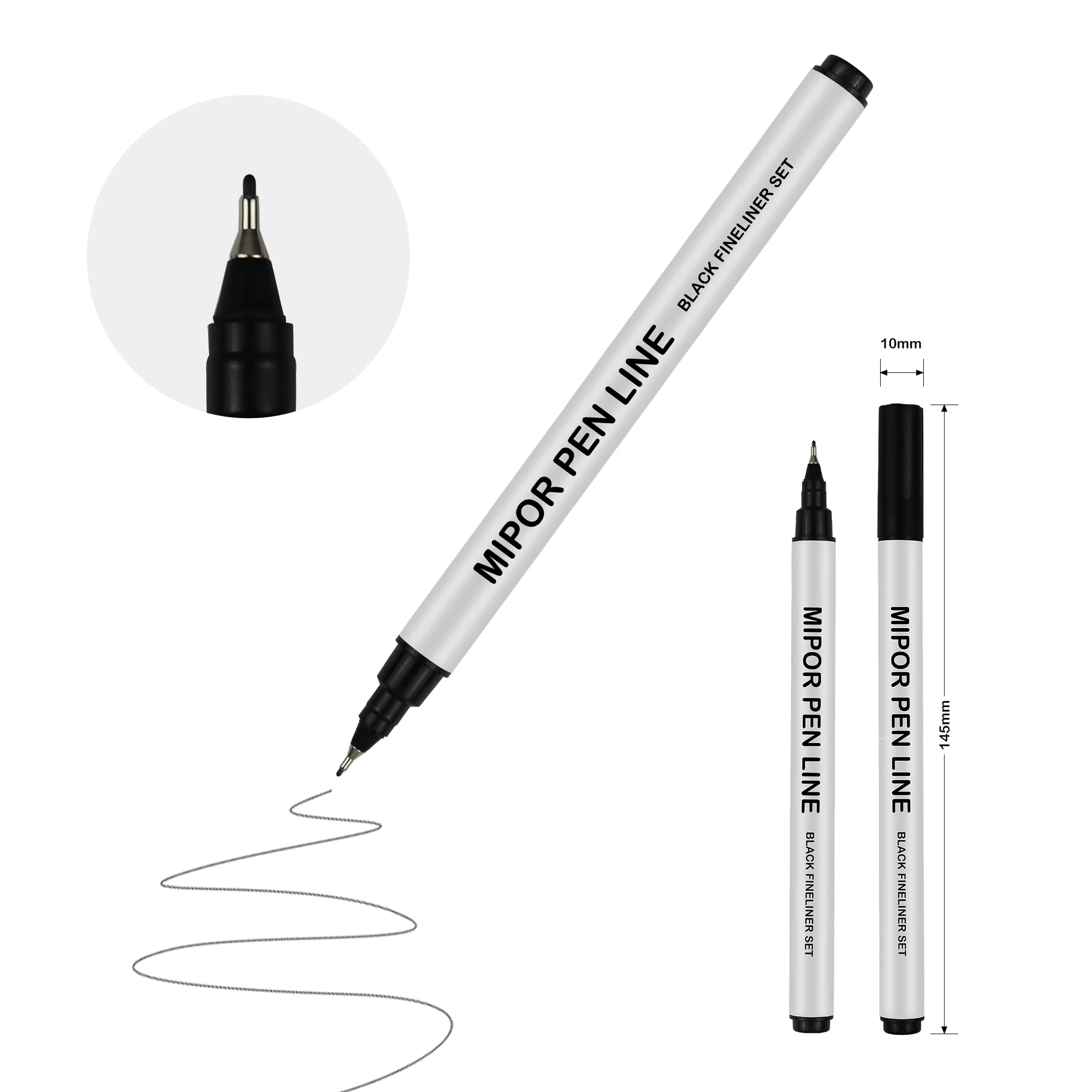 Black Ink pigment Micron Graphic Art Marker fineline markers For Drawing Painting