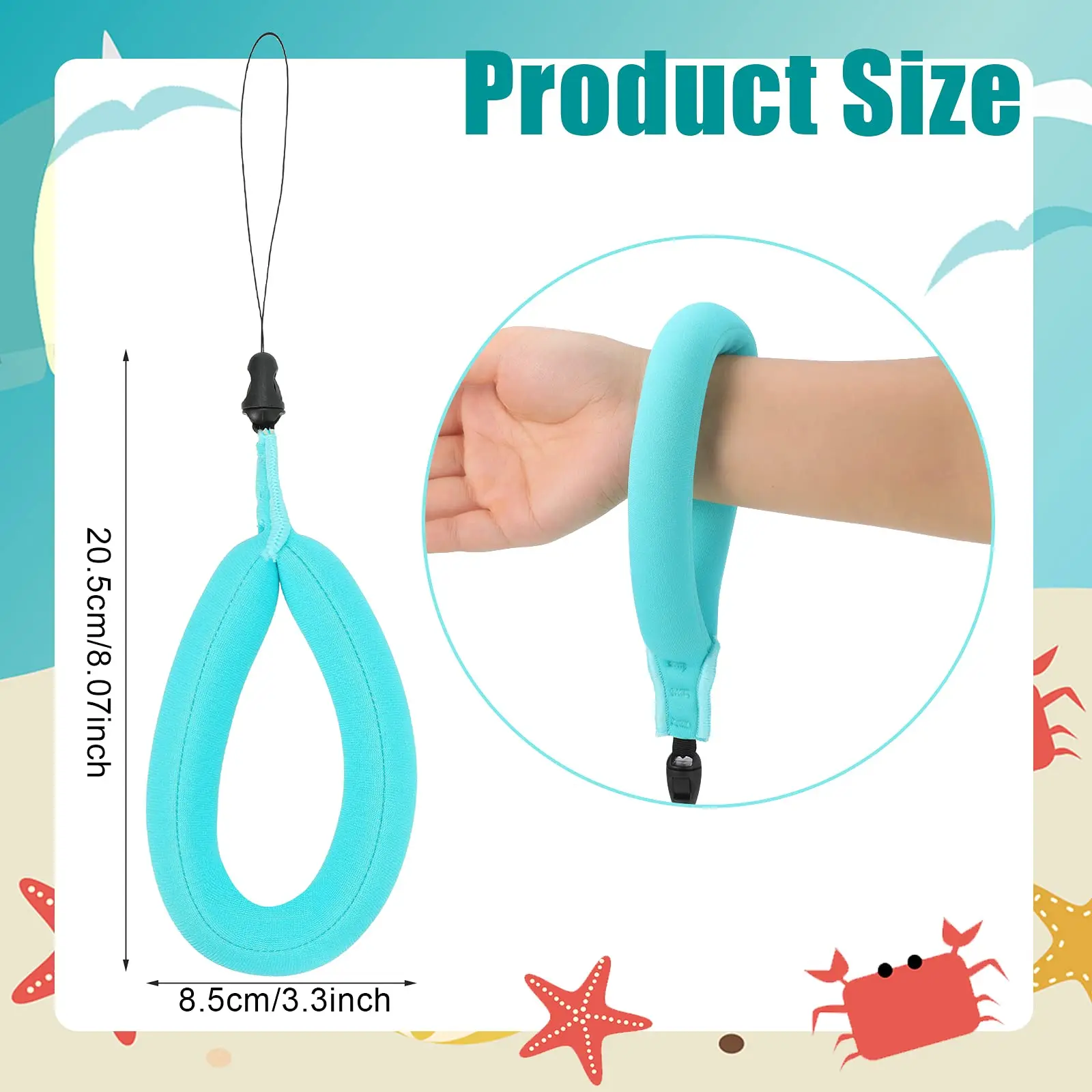 Floating Camera Wristband, Loss-Proof Neoprene Waterproof Floating Wristband For Underwater Cameras Customizable Logo