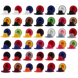 Custom print Logo Fedora hat box wide brim wool Fedora hats men and women